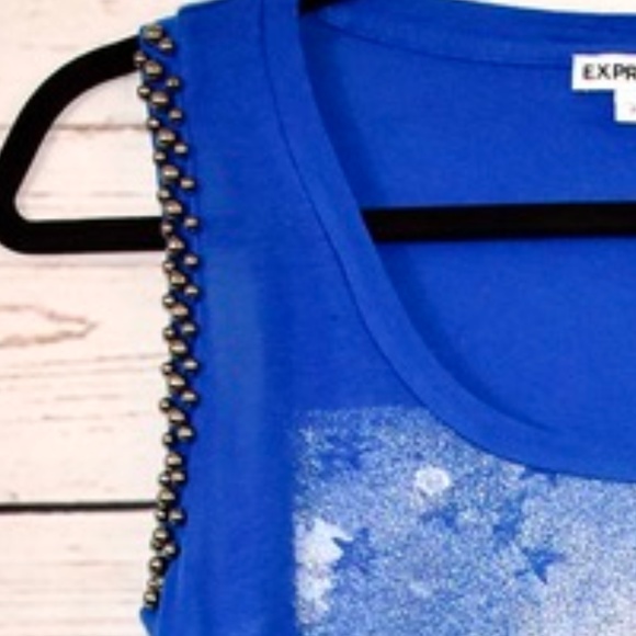 Express American Flag Blue Tank Size S  🇺🇸 - Picture 5 of 5